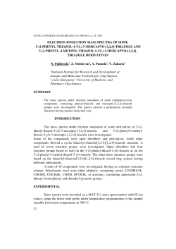 ELECTRON IONISATION MASS SPECTRA OF SOME