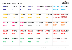 E2-L1 Root word family cards