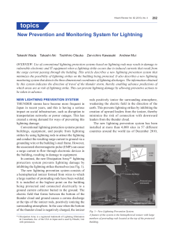 New Prevention and Monitoring System for Lightning