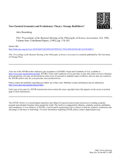 Neo-Classical Economics and Evolutionary Theory
