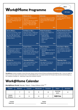 3. Work@Home (07.03.16) - Hororata School