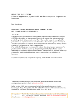 Effects of happiness on physical health and