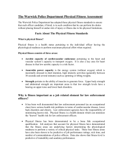 facts about the physical fitness standards
