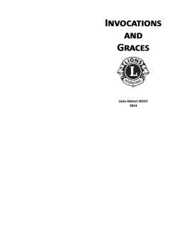 Invocations and Graces