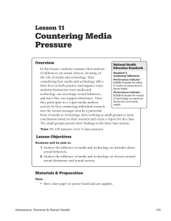 Lesson 11 Countering Media Pressure