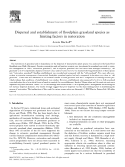 Dispersal and establishment of floodplain grassland species as