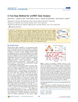 A Two-Step Method for smFRET Data Analysis