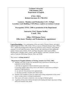 ENGL 3502A - Carleton University