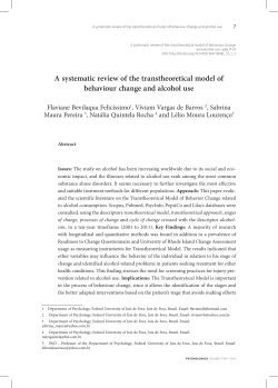 A systematic review of the transtheoretical model of behaviour