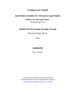 Authority - Yale Law School