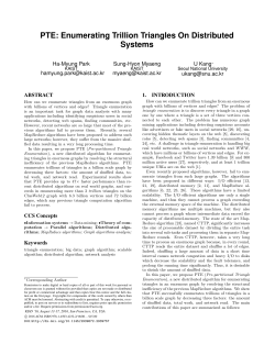 PTE: Enumerating Trillion Triangles On Distributed Systems