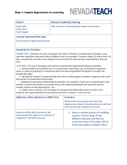 Constructing the Slope Measurement