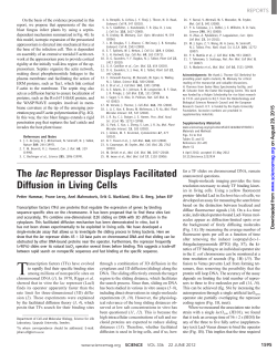 The lac Repressor Displays Facilitated Diffusion in Living Cells