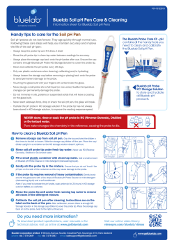 Bluelab Soil pH Pen Cleaning Instructions