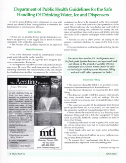 Department of Public Health Guidelines for the Safe Handling Of