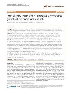 Does dietary inulin affect biological activity of a grapefruit flavonoid