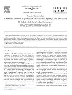 A realtime immersive application with realistic lighting: The Parthenon