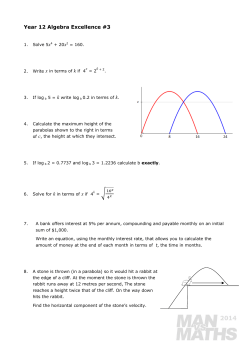 Year 12 Algebra Excellence #3 x