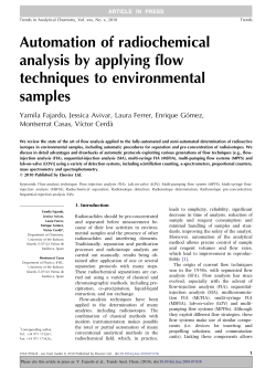 Automation of radiochemical analysis by applying flow techniques to