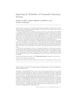 Improving the Reliability of Commodity Operating Systems