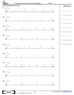 Dividing Fractions with a Numberline