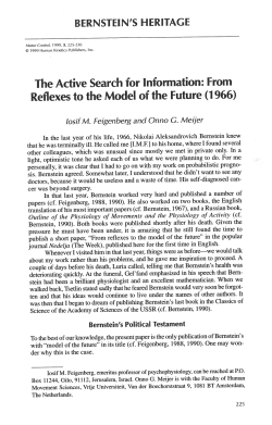 From Reflexes to the Model of the Future (1 966)