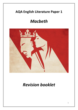Macbeth Revision booklet