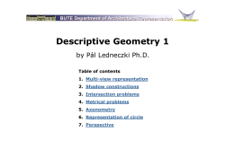 Descriptive Geometry 1
