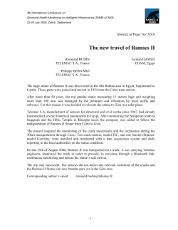 The new travel of Ramses II