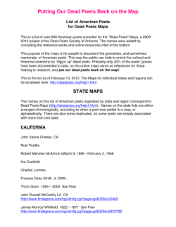 Putting Our Dead Poets Back on the Map