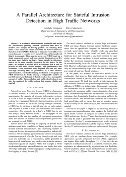A Parallel Architecture for Stateful Intrusion Detection in High Traffic