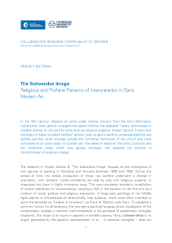 The Subversive Image. Religious and Profane