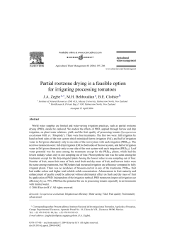 Partial rootzone drying is a feasible option