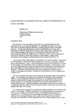 Characteristics of the Reflection of Lamb Waves from Defects in
