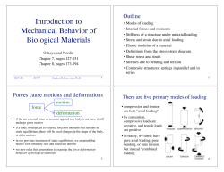 Introduction to Mechanical Behavior of Biological Materials