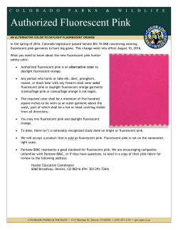 Effective August 10, 2016 - Colorado Parks and Wildlife