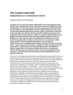 The Catalan Labyrinth. Independence or constitutional
