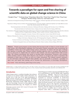 Towards a paradigm for open and free sharing of scientific data on