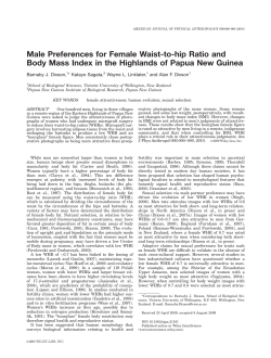 Male Preferences for Female Waist-to-hip Ratio