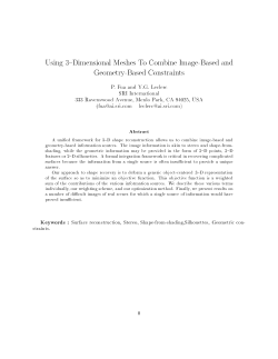 Using 3 Dimensional Meshes To Combine Image