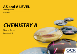 OCR AS and A Level Chemistry A Delivery Guide