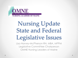 Nursing Update State and Federal Legislative Issues