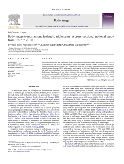 Body image trends among Icelandic adolescents: A cross