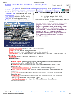 Composition of seawater