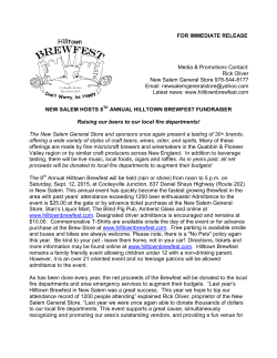Press Release - Hilltown Brewfest