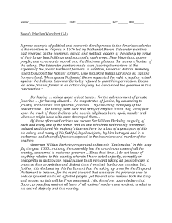 A04-02: Bacon`s Rebellion Worksheet