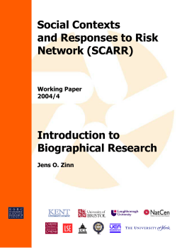 Introduction to Biographical Research