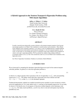 A Hybrid Approach to the Neutron Transport k
