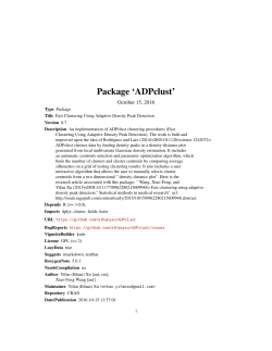 Package `ADPclust`