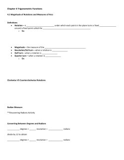 Chapter 4 Trigonometric Functions